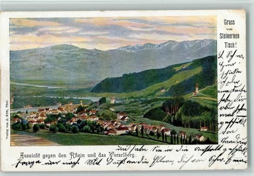 9425 Thal 1904 - Steinernen Tisch - Aussicht gegen den Rhein und das Vorarlberg