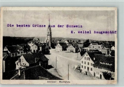 8580 Amriswil 1935 - Marktplatz AK