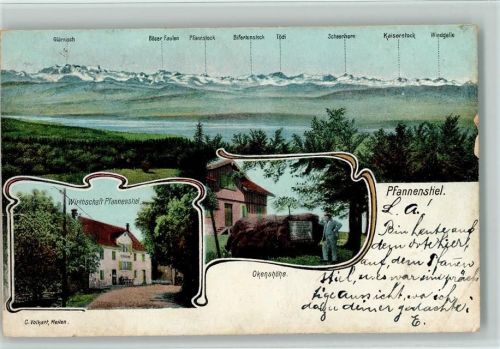 Meilen 1910 Pfannenstiel Restaurant, Okenshöhe AK
