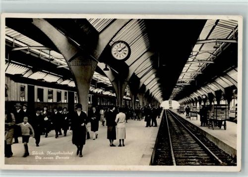 Zürich 1931 Bahnhof, Die neuen Perronz AK
