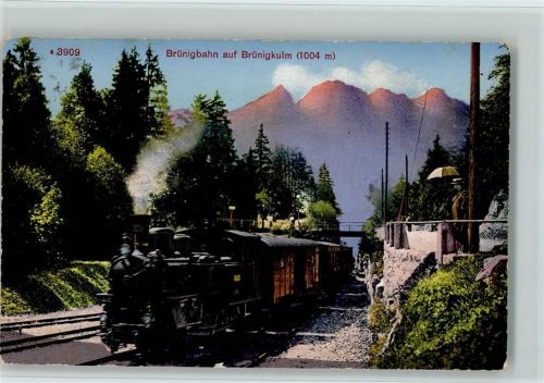 1923 Brünigbahn auf Brünigkulm SSB - Bergbahn , Photoglob N 3909