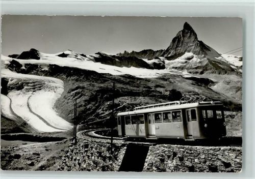 1961 Zermatt - Gornergratbahn mit Matterhorn AK