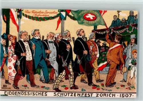 Offiz. Festpostkarte - Schützenfest 1907 - Kunstanstalt Müller