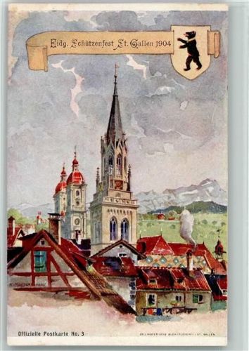 St. Gallen Eidg. Schützenfest 1904 - Offiz. Karte Nr. 3 AK
