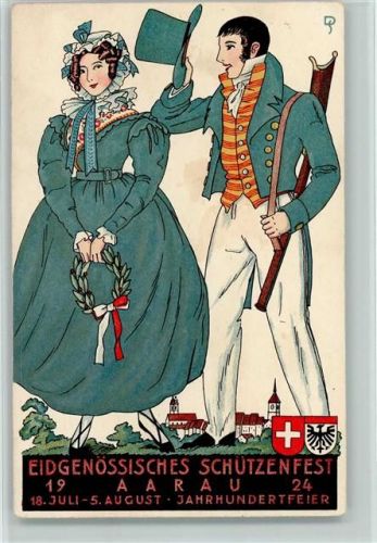 Aarau Eidg. Schützenfest 1924 , sehr gute Erhaltung AK