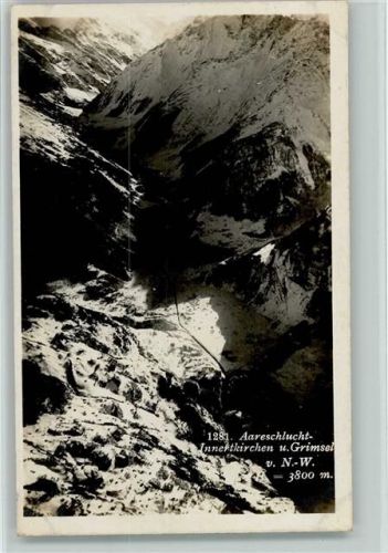 Innertkirchen 1937 Luftbild der Aerogesellsch. Zürich - Aareschlucht-Innertkirchen u. Grimsel
