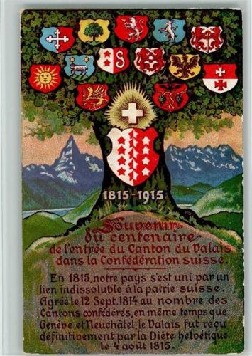 1815-1915 - Wappen der Kanton am Eichenbaum AK