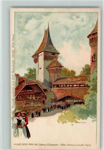 1900 Village Suisse Exposition Paris 1900 - Chateau d`Estavazer AK