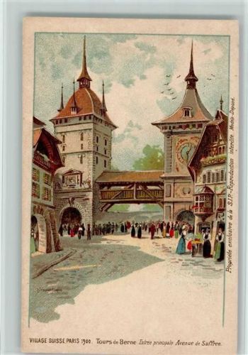 1900 Village Suisse Exposition Paris 1900 - Tours de Berne AK