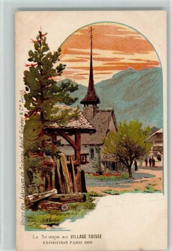 1900 Village Suisse Exposition Paris 1900 - AK