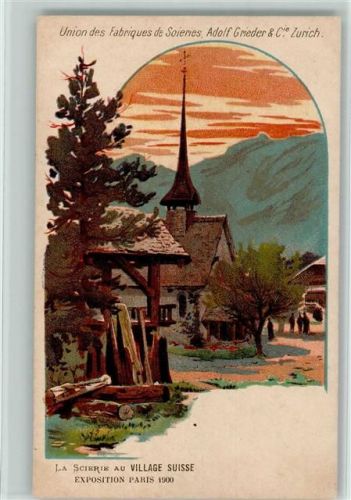 Village Suisse - Exposition Paris 1900 - AK