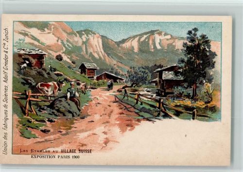 1900 Au Village Suisse, Exposition Paris 1900 ,