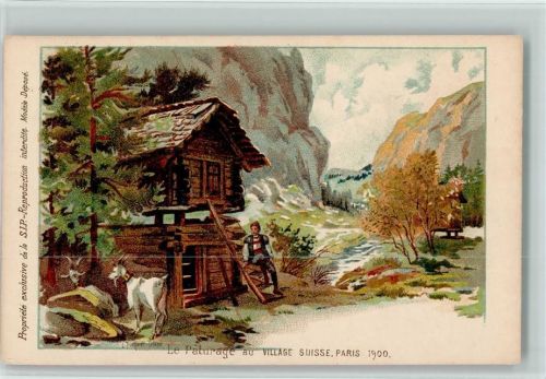 1900 Au Village Suisse, Exposition Paris 1900 - Paturage