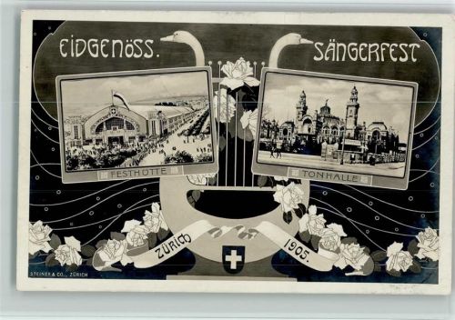 Zürich 1905 Jugendstil - Sängerfest 1905 AK
