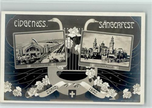 Zürich Jugendstil - Sängerfest 1905 AK