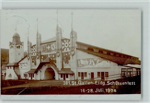9000 St. Gallen S. Gallo 1904 Foto AK Nr. 381 - Schützenfest 1904 AK