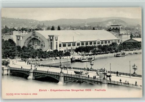Zürich 01102 Photoglob - Sängerfest 1905 - Festhütte AK