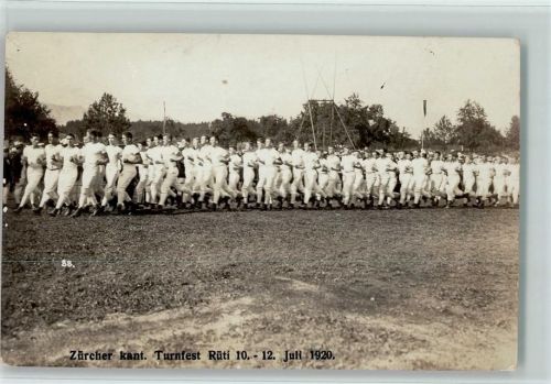 8000 Zürich 1920 Foto AK Turnfest Rüti 1920
