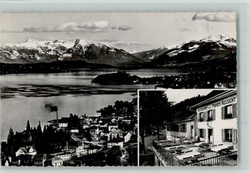 8942 Oberrieden - Gasthaus Zur Frohen Aussicht Blick gegen Horgen und Alpen