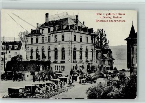 Erlenbach ZH Hotel zum goldenen Kreuz Pferdekutschen
