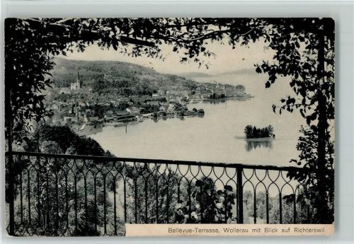 Richterswil 1903 Bellevue-Terrasse Wollerau mit Blick auf Richterswil