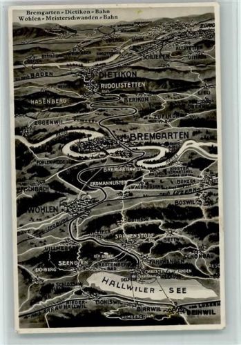 Bremgarten AG Landkarte Bremgarten-Dietikon-Bahn Wohlen-Meisterschwanden-Bahn