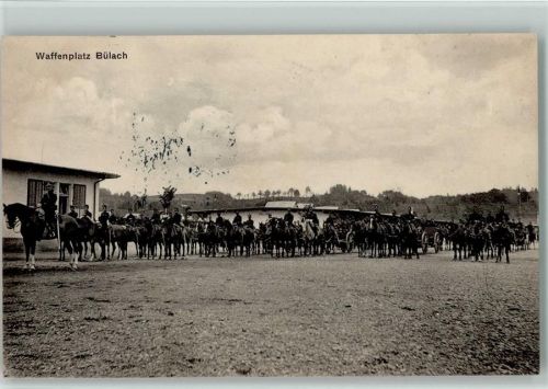 Bülach 1914 Waffenplatz Soldaten Reiter