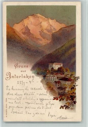 3800 Interlaken Lithographie 1899