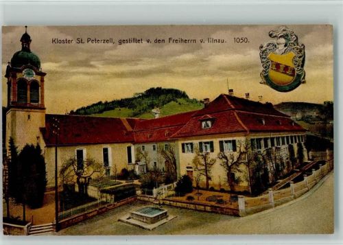9127 St. Peterzell - Kloster St. Peterzell Wappen Brunnen