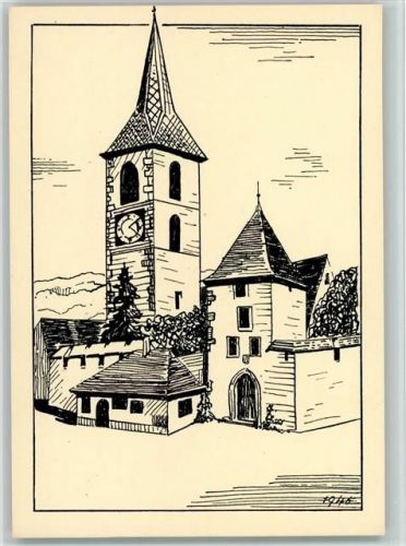 4132 Muttenz Künstlerkarte Töchterabteilung