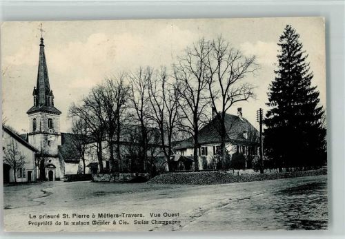 Travers Le prieuré St. Pierre à Motiers-Travers Vue Ouest
