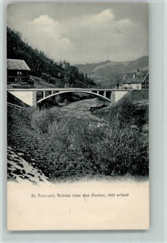 9127 St. Peterzell - 1908 Brücke über den Necker