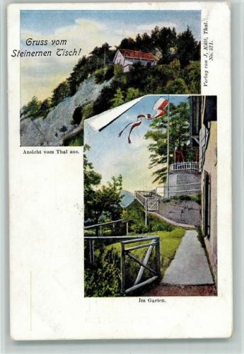 9425 Thal - 1902 Steinerner Tisch Garten