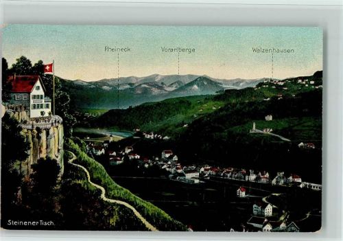 9425 Thal - 1911 Steinerner Tisch mit Rheineck Vorarlberge Walzenhausen Hüttenstempel