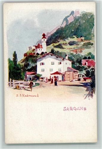 7320 Sargans Künstlerkarte sign Redmond J.J.
