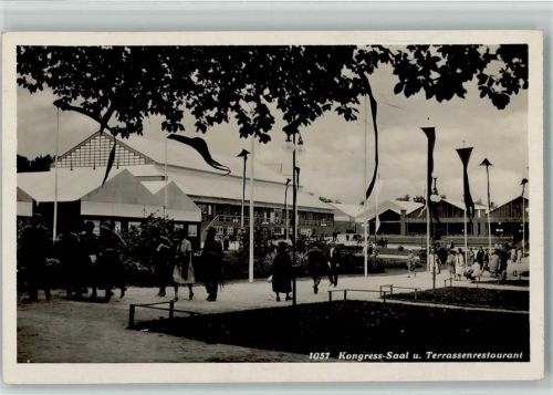 Bern 1928 Schweizerische Ausstellung für Frauenarbeit Kongress-Saal und Terrassenrestaurant
