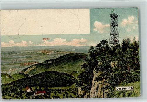 Gempen 1907 Gempen-Fluh Basel Aussichtsturm
