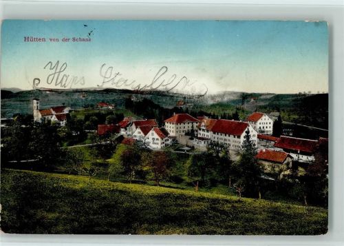 Hütten 1914 von der Schanz