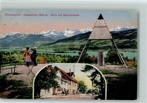 Pfannenstiel Okenshöhe Blick auf Glarneralpen Gasthaus