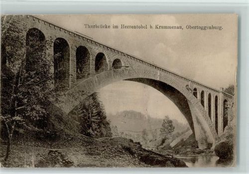 9643 Krummenau Gebrauchsspuren 1912 Thurbrücke im Herrentobel