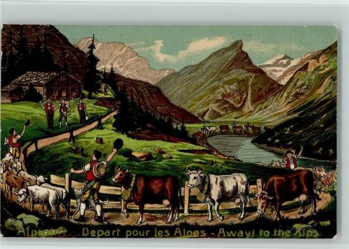 1913 Nr. 72 Depart pour les Alpes - Auftrieb auf die Alp , Verlag guggenheim 13820