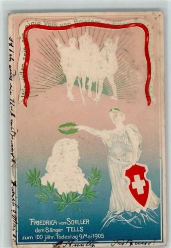 1905 Prägedruck - Friedrich Schiller dem Sänger Tells zum 100 jähr. Todestag 1905