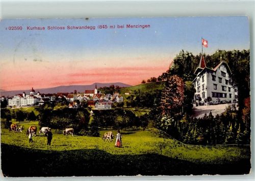 Menzingen 1915 Kurhaus Schloss Schwandwgg