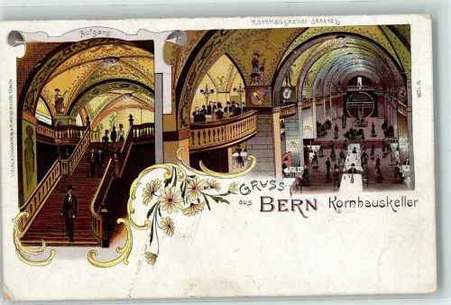 3000 Bern Berne 1900 Gebrauchsspuren Litho Kornhauskeller