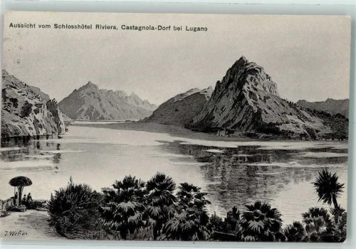 6906 Castagnola-Cassarate 1911 - Aussicht vom Schlosshotel Riviera