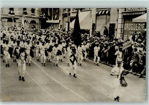 Genève 1925 58. Eidg. Turnfest Umzug Fahnenträger