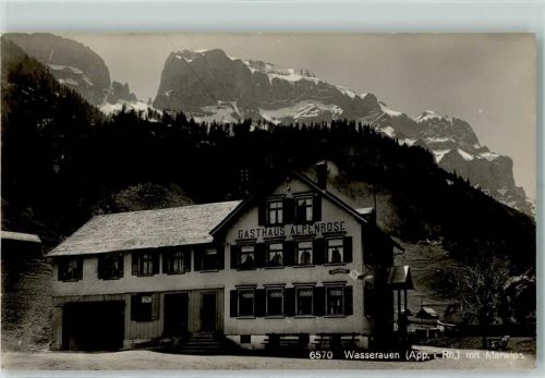 Wasserauen Gasthaus Alpenrose mit Marwies