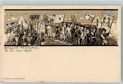 Basel Bâle Basler Festspiel Basler Bundesfeier Bundesfeier / Pro Patria Schweiz 1901