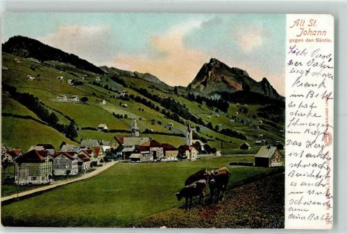 9656 Alt St. Johann - Alt St. Johann gegen den Säntis
