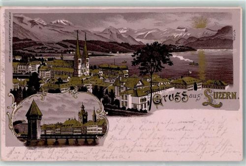 6000 Luzern Lucerne 1900 Lithographie
